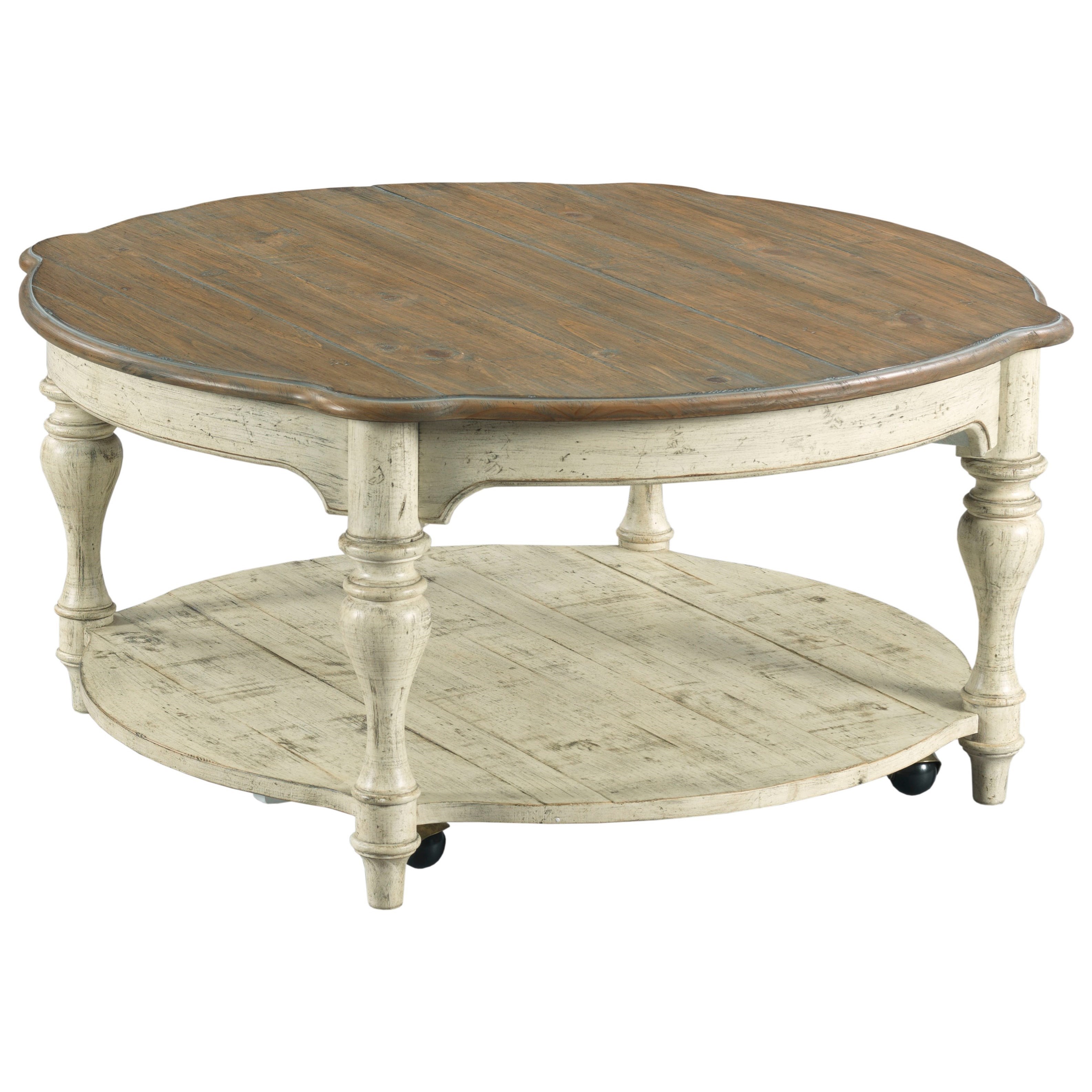 Kincaid Furniture Weatherford Bolton Round Cocktail Table with Hidden Casters Sheely's